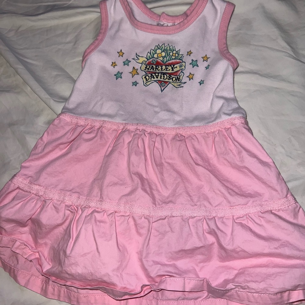 Harley Davidson Pink and White Dress
